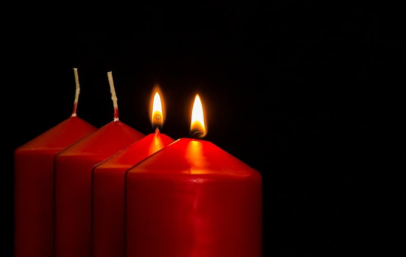 Candles and Christmas Lights
